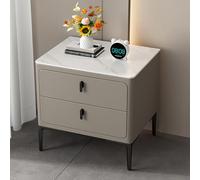 Table D'appoint Minimaliste, Table De Chevet Moderne avec 2 Tiroirs, Meuble De Rangement Au Sol pour Chambre Et Salon(Brown,40cm)