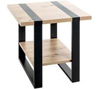 Table d'Appoint Miranda 45cm Chêne & Noir Beige