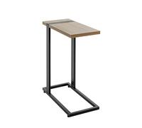 HAKU Möbel Table d'appoint chêne, Noir, métal, Panneaux de Particules alvéolaires - Dim.: L 24 cm x H 64 cm x P 49 cm, Style: Modern