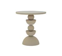 Table d'Appoint Miroir "Dune" 42cm Crème