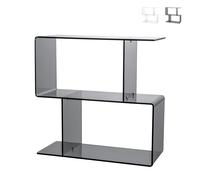 Table d'appoint mobile en plexiglas transparent pour salon Viceversa - Transparent fumé