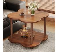 Table d'appoint moderne à 2 niveaux, petite table basse pour salon et chambre à coucher, table de chevet polyvalente et table d'angle, 40 x 40 x 48 cm, design élégant pour canapés et décoration