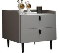 Table d'appoint moderne avec tiroirs - Petite table de chevet blanche pour chambre à coucher, salon, canapé - Meubles de chambre à coucher, B-gris moyen, 40 x 40 x 50 cm
