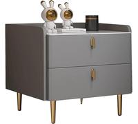 Table d'appoint moderne avec tiroirs - Petite table de chevet blanche pour chambre à coucher, salon, canapé - Meubles de chambre à coucher, B-gris moyen, 40 x 40 x 50 cm