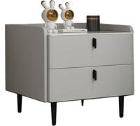 Table d'appoint moderne avec tiroirs - Petite table de chevet blanche pour chambre à coucher, salon, canapé - Meubles de chambre à coucher, B-gris moyen, 40 x 40 x 50 cm