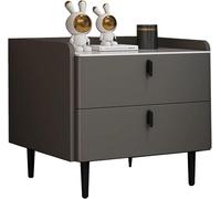 Table d'appoint moderne avec tiroirs - Petite table de chevet blanche pour chambre à coucher, salon, canapé - Meubles de chambre à coucher, B-gris moyen, 40 x 40 x 50 cm