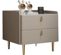 Table d'appoint moderne avec tiroirs - Petite table de chevet blanche pour chambre à coucher, salon, canapé - Meubles de chambre à coucher, B-gris moyen, 40 x 40 x 50 cm