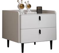 Table d'appoint moderne avec tiroirs - Petite table de chevet blanche pour chambre à coucher, salon, canapé - Meubles de chambre à coucher, B-gris moyen, 40 x 40 x 50 cm