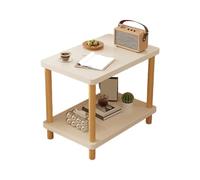 Table D'appoint Moderne En Bois, Bout De Canape Carrée Pour Le Salon, Petite Table Basse, Avec Plateau En Bois À Deux Couches Et Quatre Pieds, Pour Une Chambre, Un Balcon Ou Un Bureau(A,60X40X53CM)
