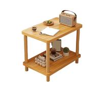 Table D'appoint Moderne En Bois, Bout De Canape Carrée Pour Le Salon, Petite Table Basse, Avec Plateau En Bois À Deux Couches Et Quatre Pieds, Pour Une Chambre, Un Balcon Ou Un Bureau(B,60X40X53CM)