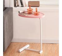 Table d'appoint moderne en forme de C avec cadre en plastique et métal pour canapé, lit et baignoire