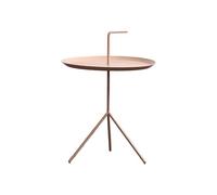 Table D'appoint Moderne En Métal, Bout De Canape Ronde Pour Salon Et Chambre, Petite Table Basse, Structure En Fer Et Métal, Avec Plateau Et Petit Accoudoir Pour Un Déplacement Facile(C,48X48X49.5CM)