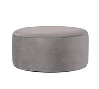 Table d'appoint moderne en velours Glam - Hauteur 35 cm - Diamètre 60 cm - Accent élégant pour salon et chambre à coucher - Housse grise amovible