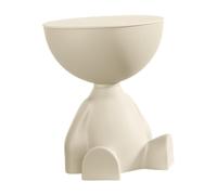 Table d'appoint moderne multifonction en forme d'ours pour patio, canapé, chaise, bureau, dortoir, table de nuit, 37 x 37 x 41 cm, blanc