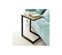 Table d'appoint moderne - Table basse de bout de canapé 40x30x60 cm Noir Gris FBT44-HG