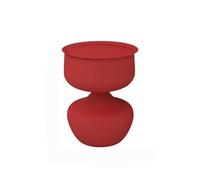 Table d'appoint moderne, table d'appoint ronde, buffet en métal pour petits espaces, chambre à coucher, salle de café et salle d'étude, petite table basse simple (rouge)