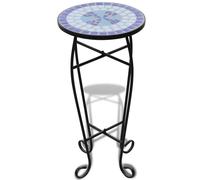 Table d'appoint Mosaïque Bleu et blanc vidaXL vidaXL