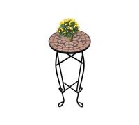 Table D'appoint Mosaïque Terre Cuite Orange