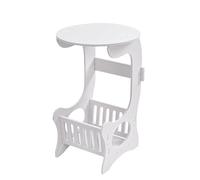 Table d'appoint multifonction réglable et compacte avec compartiment de rangement pour salle de bain, chambre à coucher, salon