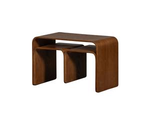 Table d'appoint multifonctionnelle contreplaqué brun Frey