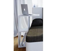 Table d'appoint multifonctionnelle pour ordinateur portable table basse Nachto blanc