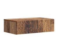 Table d'Appoint Murale 59 x 34,5 x 17 cm Bois d'Ingenierie | Console suspendue rectangulaire, tiroirs caches, salon, entree, pres du canape, entretien chiffon humide