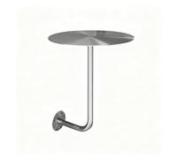 Table d'appoint murale flottante moderne colorée - Table basse et de salle à manger en fer forgé en forme de L - Petit bureau d'appoint rond pour salons, bars et bureaux - Acier inoxydable 35 cm