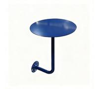 Table d'appoint murale moderne colorée en métal - Table basse flottante en forme de L et bureau d'appoint rond en fer forgé pour petits espaces, salons et bars (bleu, 40 cm)