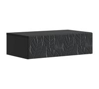 Table d'appoint murale noire avec tiroirs 59 x 34,5 x 17 cm | Matériau en bois, tiroirs cachés, peu encombrant, rectangulaire, look vintage, facile à nettoyer avec un chiffon humide
