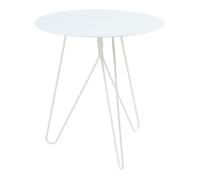 [en.casa] Table d'Appoint Polyvalente Bout de Canapé Table de Chevet Moderne Multifonctionnelle Solide Support Décoratif Pratique Chambre Salon Bureau Métal 45 x 43 cm Blanc