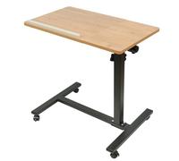 Table d'appoint OHMG en Bois, Réglable en Hauteur, Multifonctionnelle, Stable et Durable, avec Roulettes et Repose-Poignets Intégrés