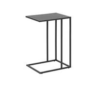 - Table d'appoint ou bout de canapé en MDF et métal - Noir - Sireine