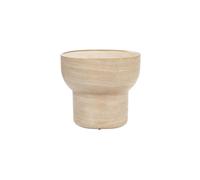 Table d'appoint ovale en béton beige Noble
