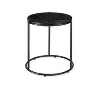 tectake® Table d'appoint Ronde ⌀43cm Aspect Marbre Table de Chevet Design Moderne Bout de canape Meuble d'appoint pour Salon, Chambre, Bureau, Dressing, Tables de Nuit, Entrée
