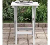 vidaXL Table d'appoint pliable blanche en bois de peuplier massif
