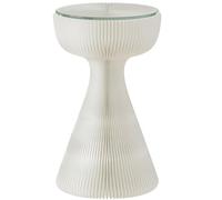 Table d'appoint pliable en papier avec plateau en verre trempé, table basse ronde à assemblage magnétique, table d'appoint légère pour canapé ou chevet