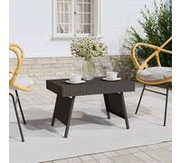 vidaXL Table d'appoint pliable en résine tressée 60x40x38 cm Noir G