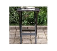 Table d'appoint pliable noir bois de peuplier massif