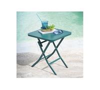 Table D'appoint Carr?e Pliante Greensboro Bleu Canard - 40 X 40 Cm Multicolore