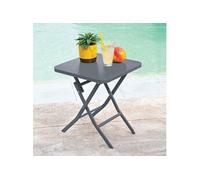 Hespéride - Table d'appoint de jardin Greensboro - Carrée 40x40 cm - Acier traité époxy - Graphite