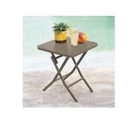 Hespéride – Table d'appoint pliante Greensboro 40 x 40 cm – Taupe Tonka