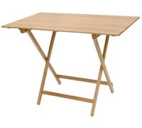 Table d'appoint pliante en bois naturel, pour brasserie, camping, jardin, maison 60_x_100_cm