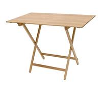 Table d'appoint pliante en bois naturel, pour brasserie, camping, jardin, maison 60_x_80_cm