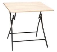 PEGANE Table d'appoint Pliante en métal Coloris Beige - L.80 x l.80 x H.75 cm