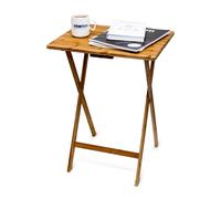 Relaxdays 10015834 Table d'appoint Pliante table console Bambou HxlxP: 68 x 48 x 38,5 cm, nature