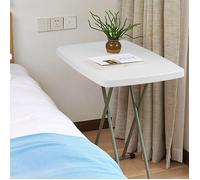 Table d'appoint pliante pratique à hauteur variable - Petite table va trés bien au bout du canapé - ERROLVES - Blanc - 76*50*74CM