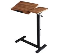 Table d'appoint pliante réglable sur roulettes - Table de lit pneumatique portable - Mobilier auxiliaire mobile pour le salon - Design polyvalent et peu encombrant