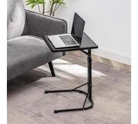 Table d'appoint Pliante Table Pliante Portable, Table Pliante pour Ordinateur Portable, Table réglable en Hauteur pour Chambre, Salon, Lit - Pliante - Réglable en Hauteur(43 * 43 * 69cm (Noir))