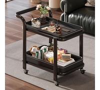 Table d'appoint portable pour canapé - Chariot utilitaire roulant avec rangement à 2 niveaux, table d'appoint étroite pour salon, chariot d'îlot mobile