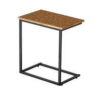 Table d'appoint pour canapé - Plateau en forme de C - Mobilier tendance - Table de chevet carrée simple et mobile